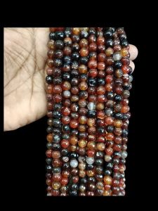 High quality Onyx Beads, 8mm Round, brown double shade