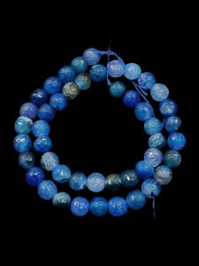 High quality Onyx Beads, 8mm Round, blue double shade