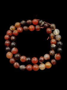 High quality Onyx Beads, 8mm Round, brown double shade