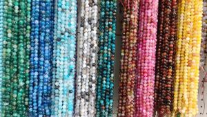High Quality Onyx Beads, Round, 8mm,Double color, Assorted, Pack of 7 strings