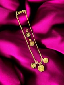 Swarna Vriksha Lakshmi coin Necklace with Matching Earings 