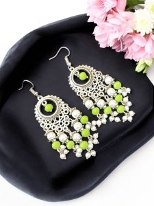 Fashion Crystal Loreals Earrings , Flourent green