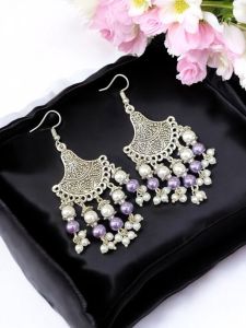 Fashion Pearl Loreals Earrings , Lavander