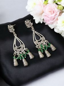 Fashion Crystal pearl Loreals Earrings , orange