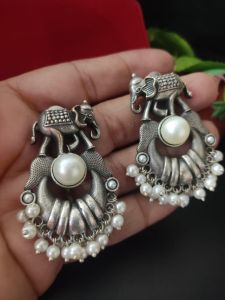 Silver Replica ,Cow design Earrings 