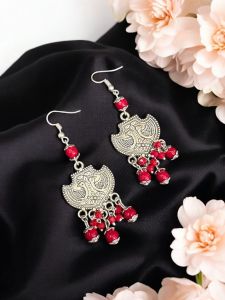 Fashion Agate beads Earrings red