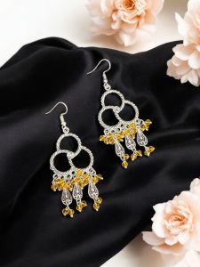 Fashion Crystal Earrings turmeric yellow