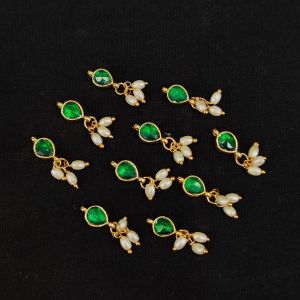 Jadau Charms, loreals, Green , sold by 1 pc 
