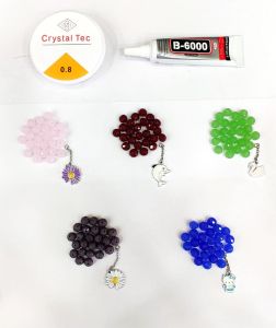 Navrabeads BeadBloom Bracelet Kit – Colorful Beads, Charms, Elastic & Glue for DIY Magic