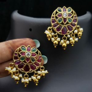 Kemp Earings Pink and Green