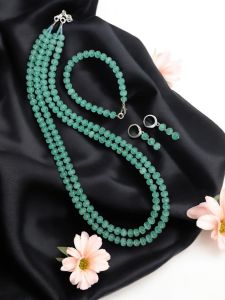 Monolisa Pumpkin Necklaces with Bracelet and Earrings Sea Green