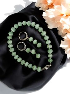 Monolisa Pumpkin (Kharbuja) Bracelet with Earrings Pista Green