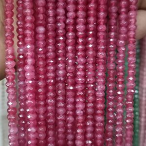 Agate Rondelle, 4x2mm, Pinkish Maroon