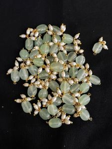 Quartz Loreals for Jewelry Making : 6x9mm, Pack of 20 pieces Light Sea Green