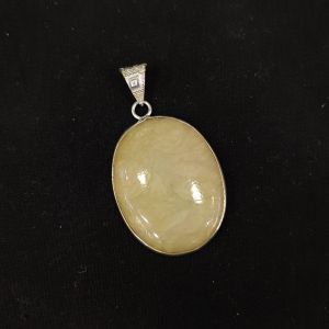 Natural Lace Agate Pendant,Round,Cream