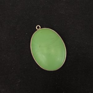 Natural Lace Agate Pendant,Round,Green