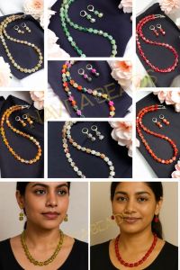 Onyx Necklace Yellow Double Shade