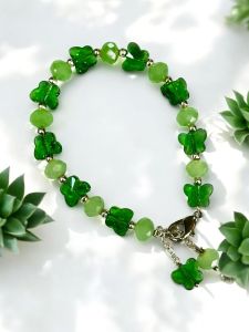 Monolisa Pumpkin (Kharbuja) Bracelet with Earrings Pista Green