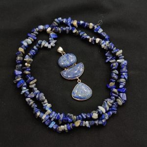 Combo Of Gemstone Pendant With Lapiz Lazuli Gemstone Chip