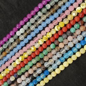 High Quality Onyx Beads, Round, 8mm, Assorted, Pack of 12 strings