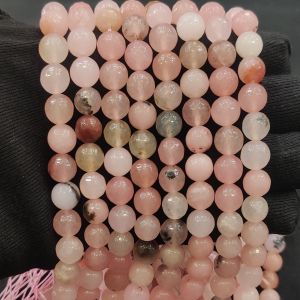 Agate Beads,10mm round, Light pink with dual shade 