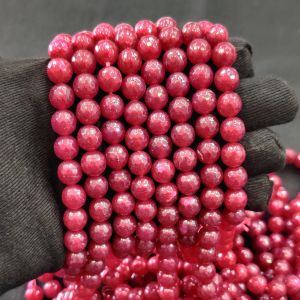 Agate Beads,10mm round, Ruby Pink