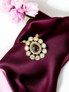 Mini AD pendants, Dark violet, 28x26 mm
