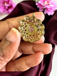 Mini AD pendants, Light Pink, size 20x23 MM