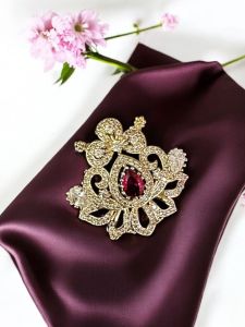 Mini AD pendants, Ruby Pink, size 31x30 MM