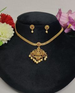 Godddess Lakshmi Necklace With Earings