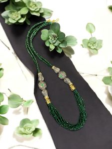 Hydro beads with Victorian connectors, Dark Green
