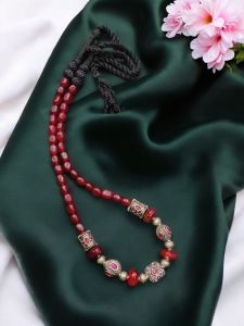 Maroon Quartz with Victorian spacers 
