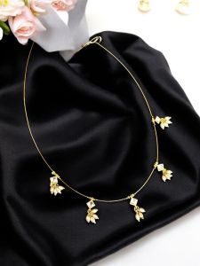 Invisible necklaces with NEW Kundan Jadau Charms, White