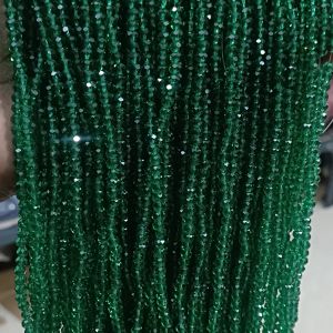 Glass Crystal, Rondelle, 3mm,Sea Green, Pack of 4 Strings