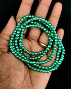 Glass Pearl Beads 4mm, Sea Green