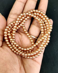 Glass Pearl Beads 4mm, Light Bronze