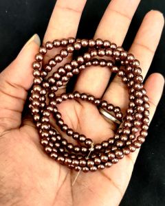Glass Pearl Beads 4mm, Burgundy