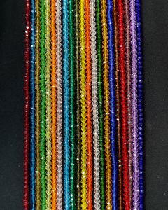 Glass Crystal, Rondelle, 4mm,Pack of 21 strings
