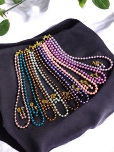 Glass Pearl Necklaces, Pack of 9, Assorted