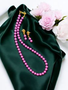 Glass Pearl Necklaces, Violet