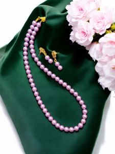 Glass Pearl Necklaces, Lavender