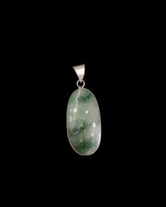 Gemstone Pendant, Silver Finish, Green