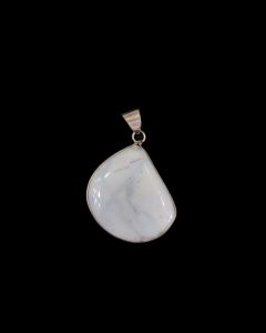 Gemstone Pendant, Silver Finish, Light Blue