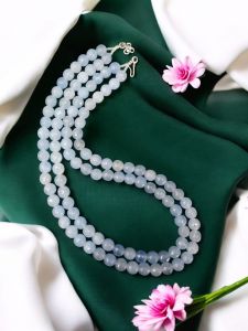 2 layer Onyx Agate Necklace Double Shade, Light Blue