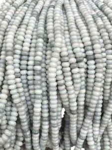 Glass Beads Rondelle , Grey, 5x8MM