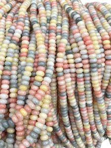 Glass Beads Rondelle , MultiColour, 5x8MM