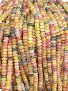 Glass Beads Rondelle , Mixed Colour, 5x8MM