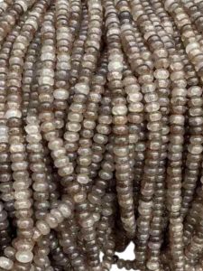 Glass Beads Rondelle , Brown, 5x8MM