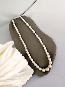 Fresh water Pearls , Graduated , Cream , 8X4 MM