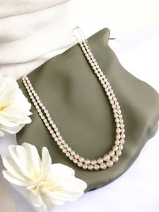 2 Layers Graduated Fresh Water Pearls , Cream